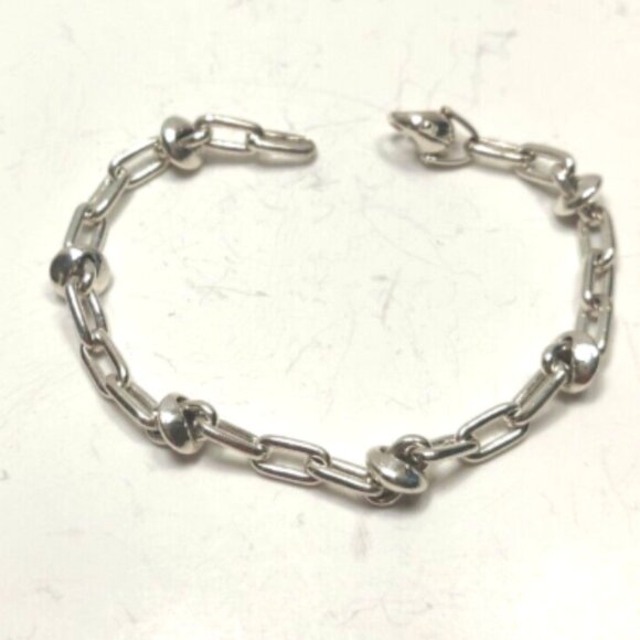 Tiffany & Co RARE Vintage Rectangle Link & Bead Bracelet Sterling Silver - Picture 1 of 5
